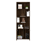 Biblioteca Lisa, Habano, con dos puertas batientes y múltiples entrepaños para colocar objetos - vista 4