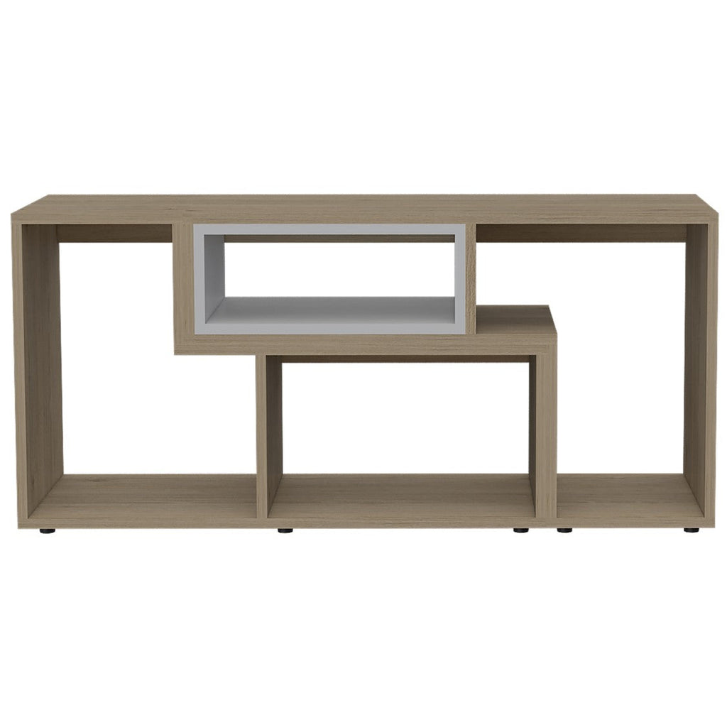 Rack Extensible Beijing, Rovere y Blanco, con capacidad para televisor de 40 pulgadas - vista 8