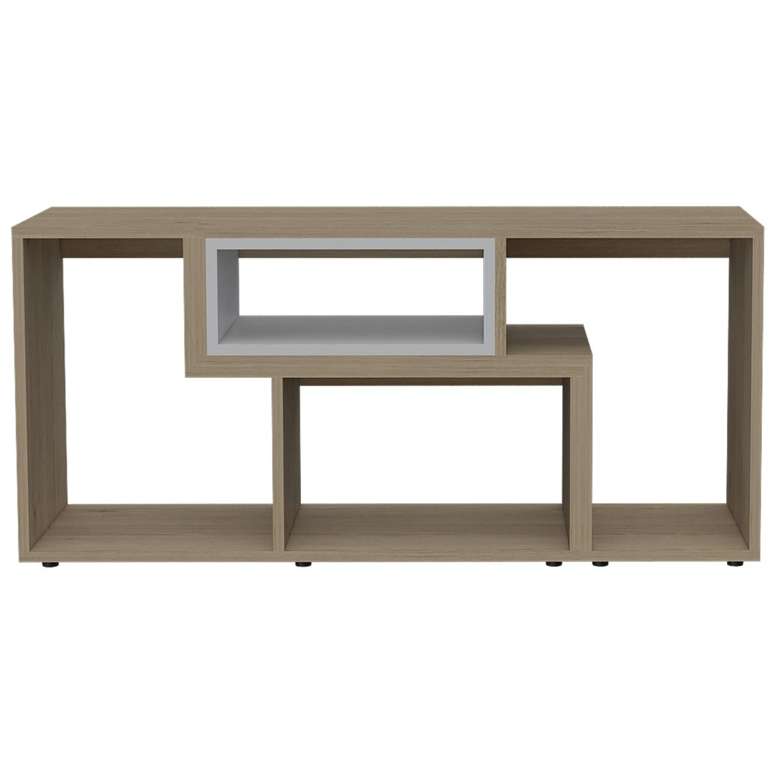 Rack Extensible Beijing, Rovere y Blanco, con capacidad para televisor de 40 pulgadas - vista 8