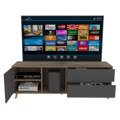 Rack TV Salem, Miel y Plomo, con capacidad para televisor de hasta 60 pulgadas - vista 4