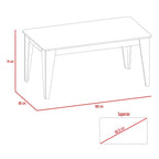 Mesa de Comedor Torino,, Habano, diseño moderno y para cuatro puestos 160 - vista 6