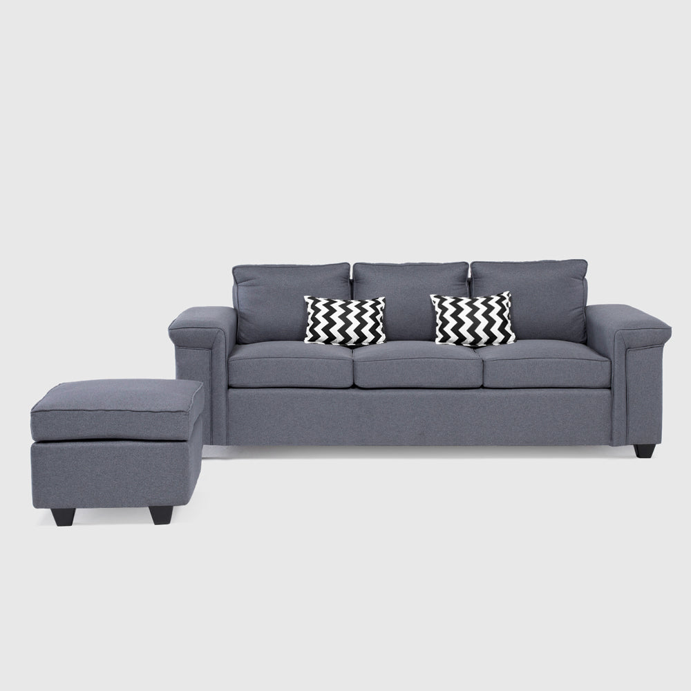 Mons Sofá 3C Sicilia + 1 Pouf