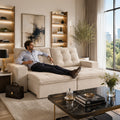 Mons Sofá Reclinable y Extensible Magnum 2M White