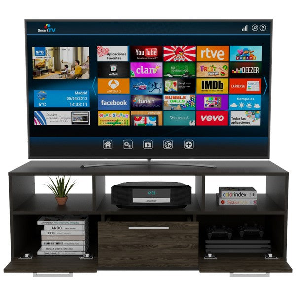 Rack TV Wema, Wengue y Coñac, con capacidad para televisor de 58 pulgadas - vista 4