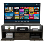 Rack TV Wema, Wengue y Coñac, con capacidad para televisor de 58 pulgadas - vista 4