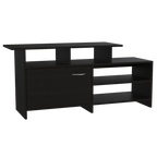 Rack TV Lima, Wengue y Negro, para televisor de 40 pulgadas - vista 3