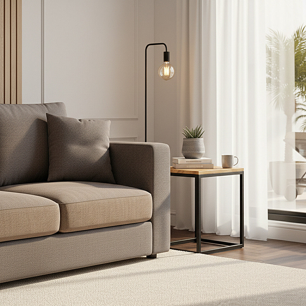 Mesa Lateral Mons Madrid Madera Fierro