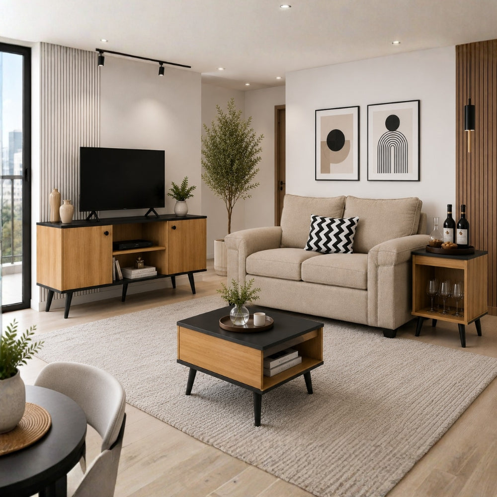 Combo Living Tokio + Sofá 2C Sicilia