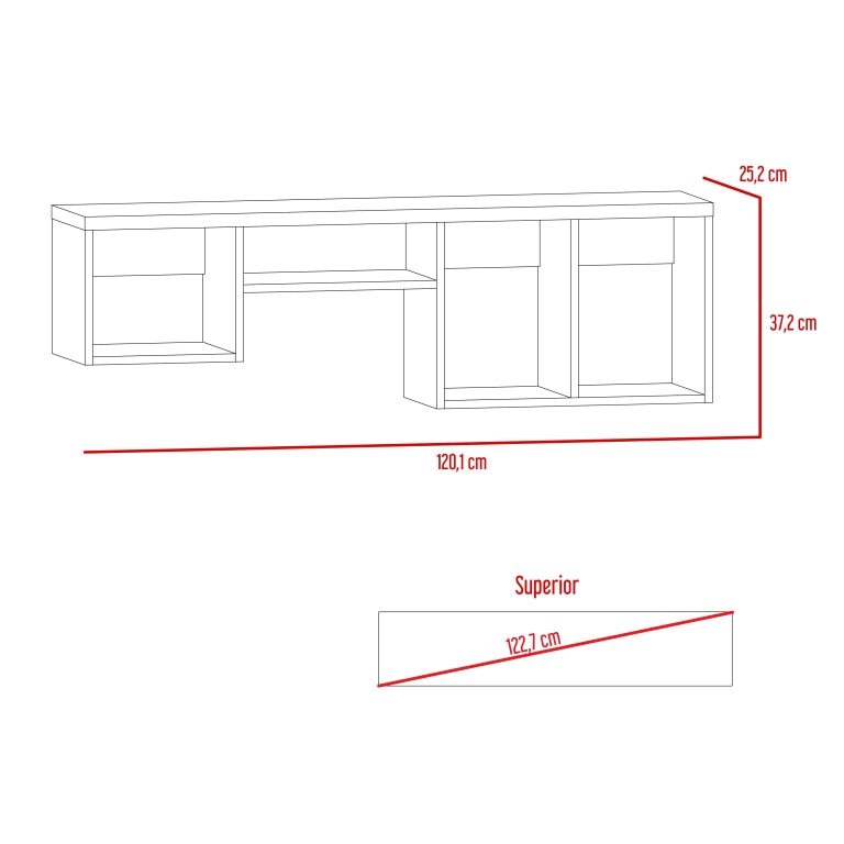 Repisa Wall 1B, Habano, idel para ubicar objetos - vista 6