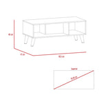 Mesa de Centro Cincinatti Z,100, Coñac, con varios entrepaños y patas de madera - vista 7