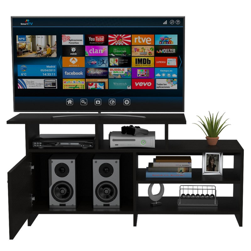 Rack TV Lima, Wengue y Negro, para televisor de 40 pulgadas - vista 4