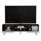 Rack Vassel, Habano y Blanco, para televisor de 80 pulgadas - vista 4