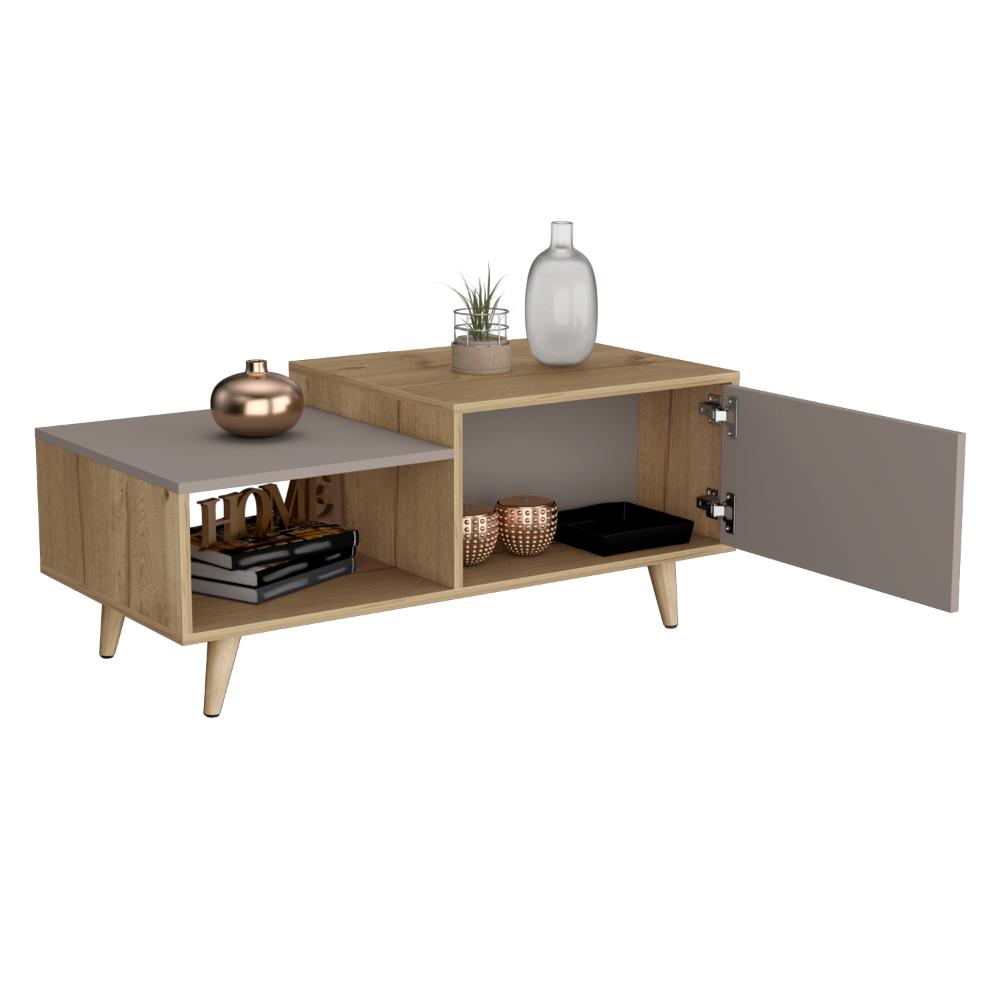 Mesa de Centro Trueno, Café Claro y Cocoa, con Amplio Espacio Ideal Para Ubicar Decoraciones - vista 3