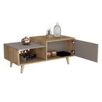 Mesa de Centro Trueno, Café Claro y Cocoa, con Amplio Espacio Ideal Para Ubicar Decoraciones - vista 3