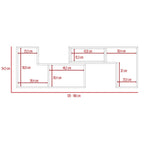 Rack Extensible Beijing, Rovere y Blanco, con capacidad para televisor de 40 pulgadas - vista 10
