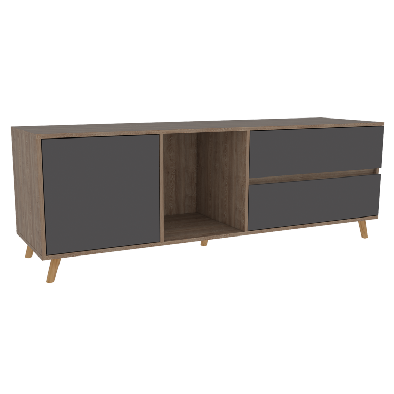 Rack TV Salem, Miel y Plomo, con capacidad para televisor de hasta 60 pulgadas - vista 3
