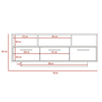 Rack TV Wema, Wengue y Coñac, con capacidad para televisor de 58 pulgadas - vista 7
