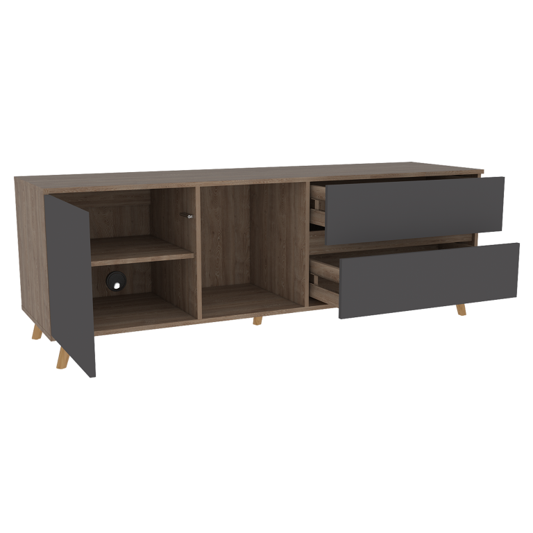 Rack TV Salem, Miel y Plomo, con capacidad para televisor de hasta 60 pulgadas - vista 6