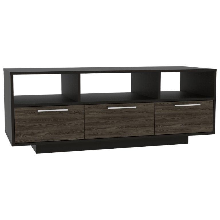Rack TV Wema, Wengue y Coñac, con capacidad para televisor de 58 pulgadas - vista 3