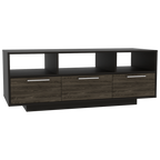 Rack TV Wema, Wengue y Coñac, con capacidad para televisor de 58 pulgadas - vista 3