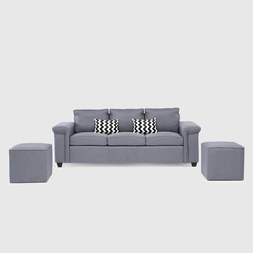 Mons Sofá 3C Sicilia + 2 Pouf