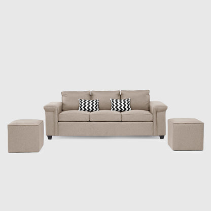 Mons Sofá 3C Sicilia + 2 Pouf