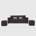 Mons Sofá 3C Sicilia + 2 Pouf