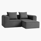 MONS NODO Sofá Modular 2 Cuerpos + Pouf