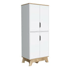 Alacena de Cocina BI,Color, Blanco y Duna, con dos puertas batientes y espacio para horno microondas - vista 5