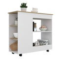 Mesón de Cocina Bi Color Blanco y Duna Para Cocina