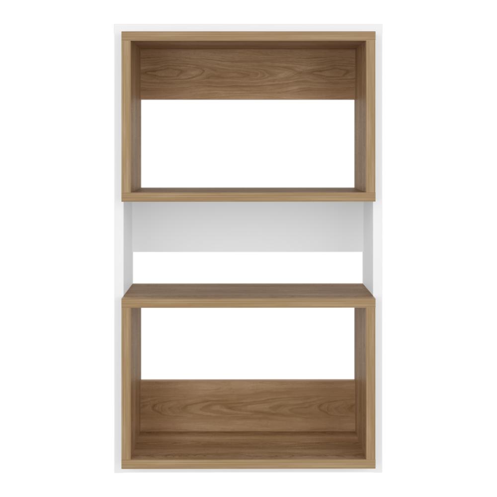 Mueble Auxiliar Muro Baño Eco, Blanco Duqueza y Fresno Europeo, con superficies para ubicar objetos - vista 5