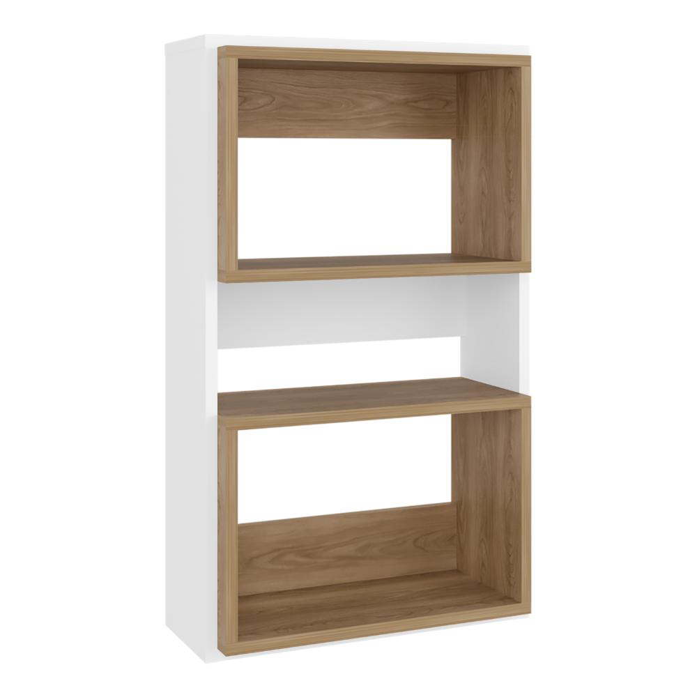 Mueble Auxiliar Muro Baño Eco, Blanco Duqueza y Fresno Europeo, con superficies para ubicar objetos - vista 4