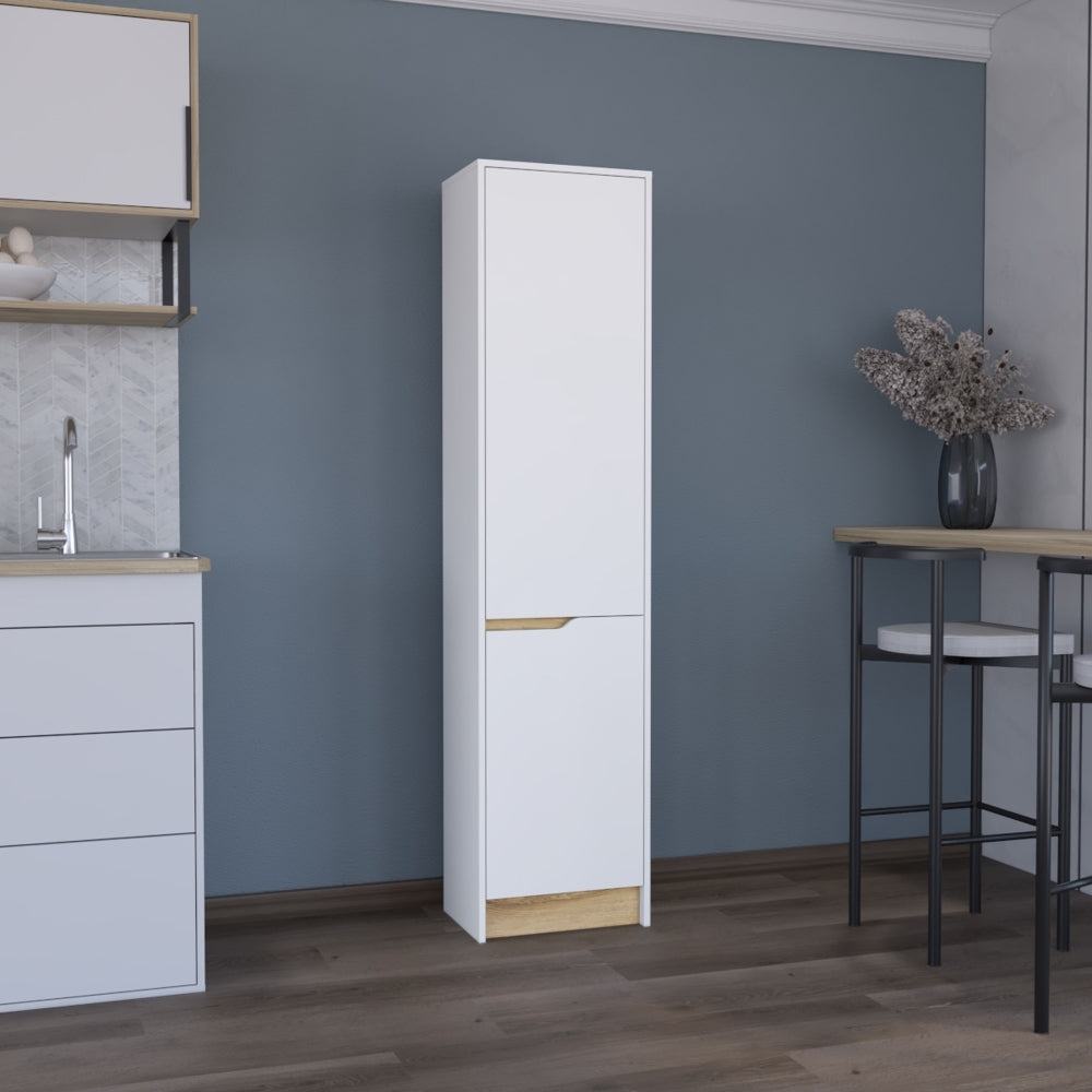 Alacena Soler, Blanco Marqueza y Macadamia, con Dos Puertas Abatibles - vista 3