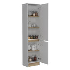 Alacena Soler, Blanco Marqueza y Macadamia, con Dos Puertas Abatibles - vista 2