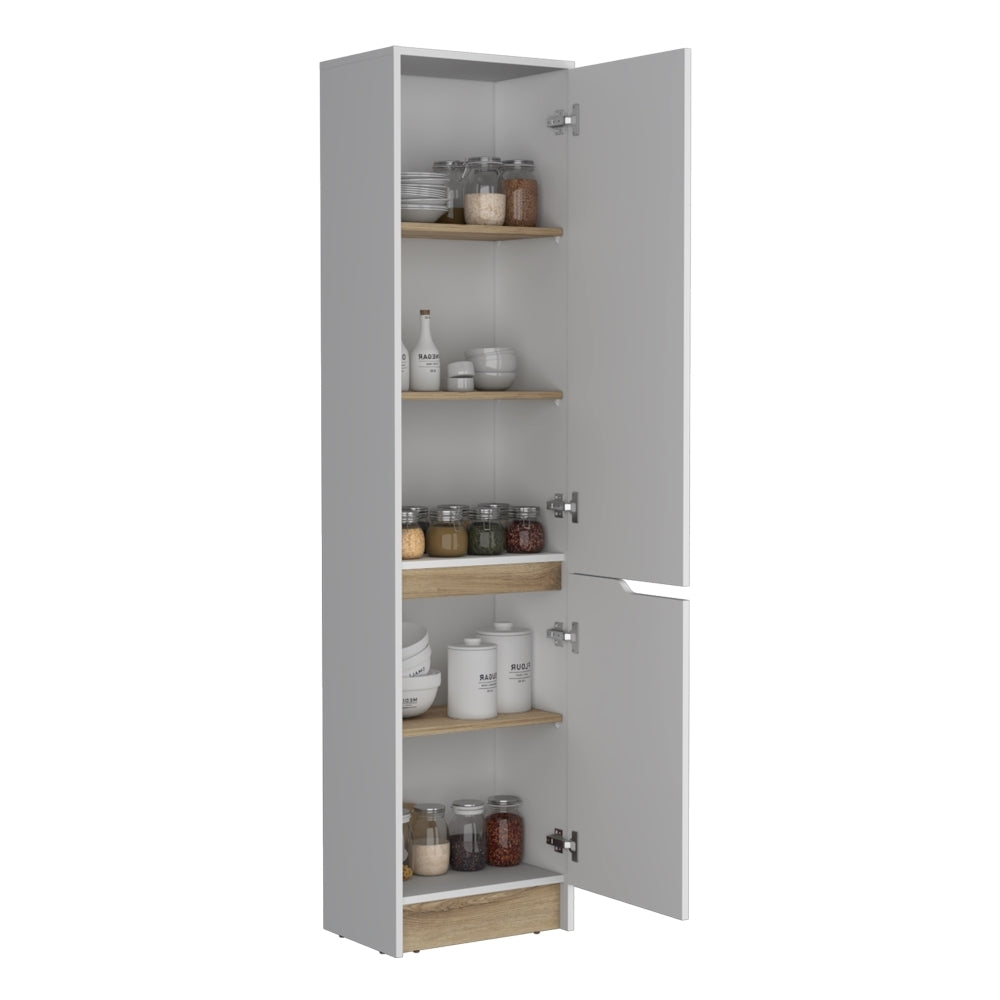 Alacena Soler, Blanco Marqueza y Macadamia, con Dos Puertas Abatibles - vista 2