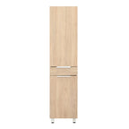Alacena Alacena De Cocina Melia, Blanco y Rovere, con Una Puerta Abatible con Almacenamiento Extra y Patas de Acero - vista 8