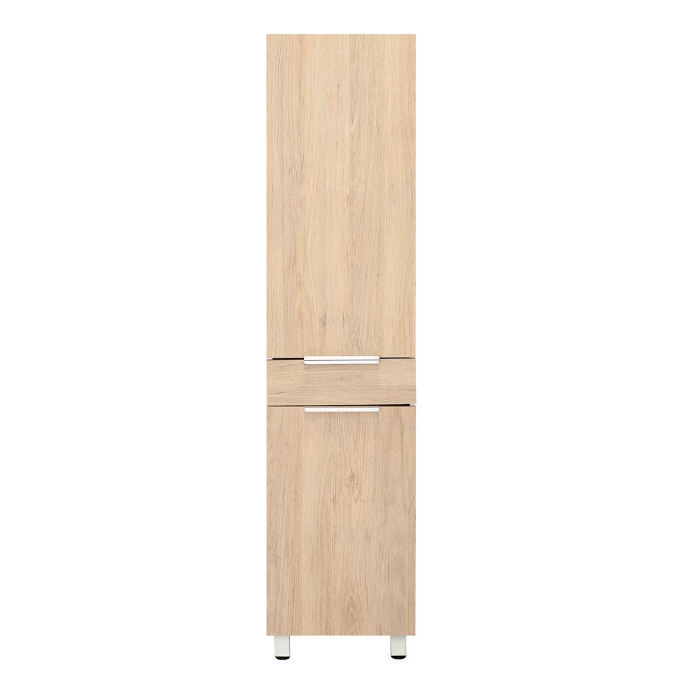 Alacena Alacena De Cocina Melia, Blanco y Rovere, con Una Puerta Abatible con Almacenamiento Extra y Patas de Acero - vista 8