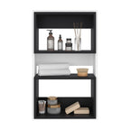 Mueble Auxiliar Muro Baño Eco, Blanco Duqueza y Wengue, con superficies para ubicar objetos - vista 3