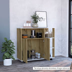 Mesón de Cocina Bicolor, Duna y Blanco, dos puertas batientes y variedad de entrepaños - vista 4