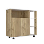 Mesón de Cocina Bicolor, Duna y Blanco, dos puertas batientes y variedad de entrepaños - vista 5