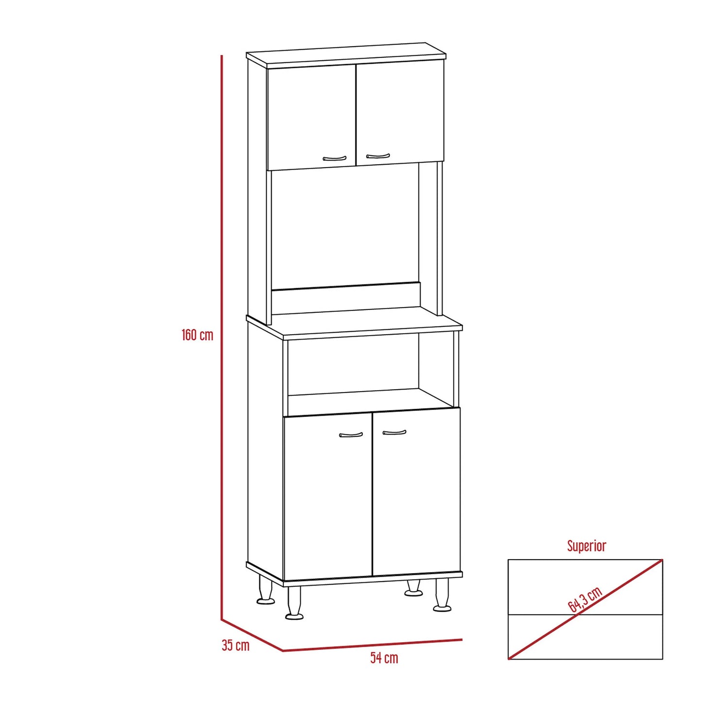 Mueble De Cocina Kitchen 54 - Blanco