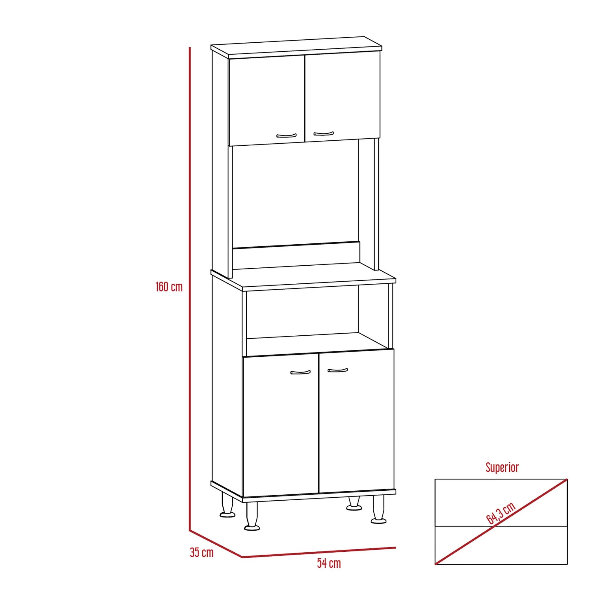Mueble De Cocina Kitchen 54 - Blanco