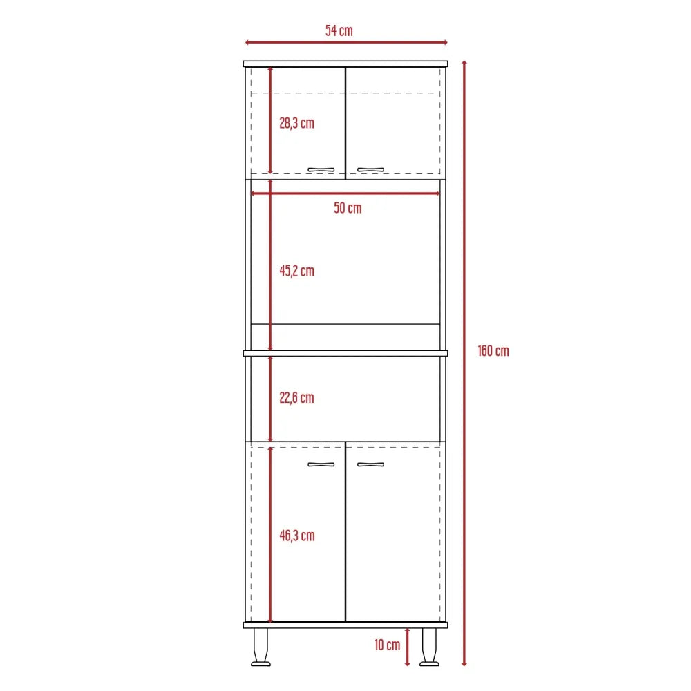 Mueble De Cocina Kitchen 54 - Blanco / Rovere