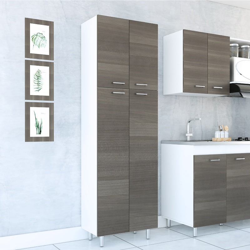 Mueble Alacena Rossi, con cuatro puertas batientes y variedad de entrepaños - vista 2