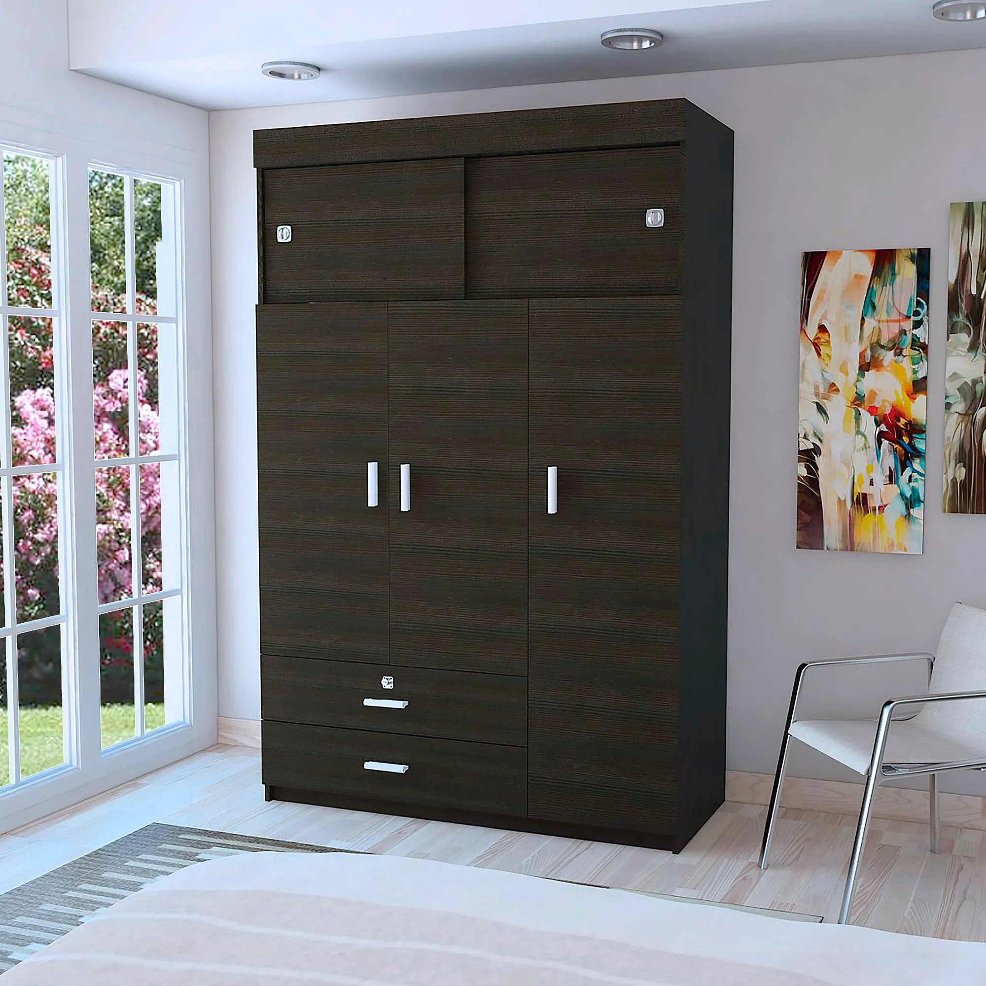 Closet Manila Z-120 5 Puertas - Wengue