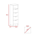 Archivador Home Office, Negro Soft y Coñac, con cuatro amplios cajones deslizables y una repisa para colocar objetos - vista 8