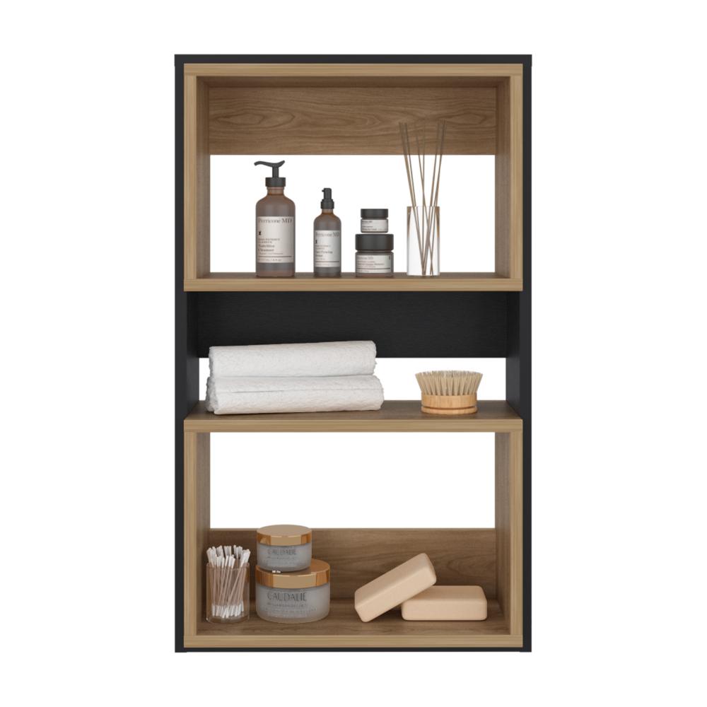 Mueble Auxiliar Muro Baño Eco, Wengue y Fresno Europeo, con superficies para ubicar objetos - vista 2