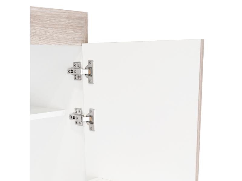 Despensa de Cocina Varese, Ceniza Y Blanco, Posee Un Estante Adicional En La Puerta y Cuatro Entrepaños - vista 3