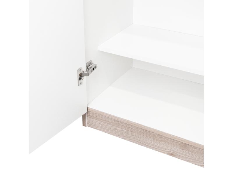 Despensa de Cocina Varese, Ceniza Y Blanco, Posee Un Estante Adicional En La Puerta y Cuatro Entrepaños - vista 5