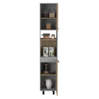 Alacena Kitchen Hasselt, Gris y Rovere, con dos puertas batientes y variedad de entrepaños - vista 2